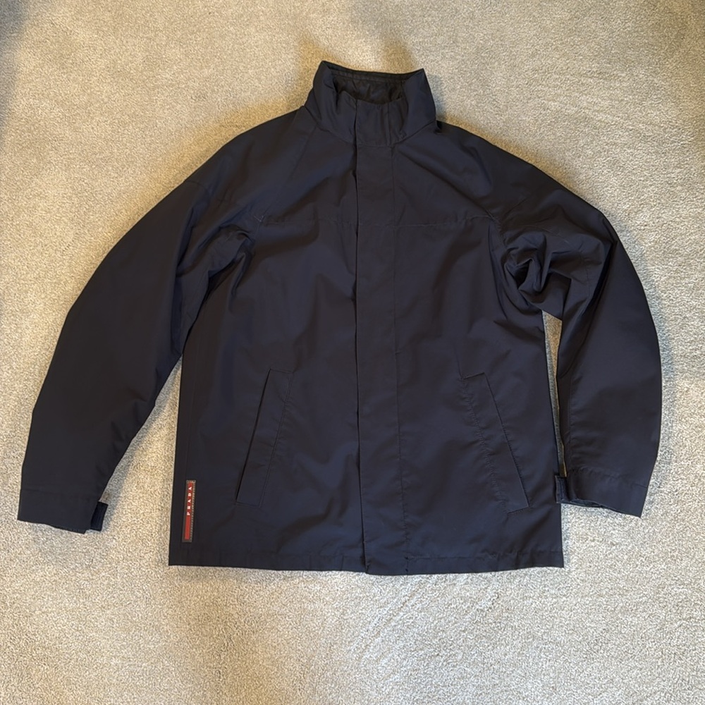 Prada Two-in-One 3/4 Coat Navy Size 48.